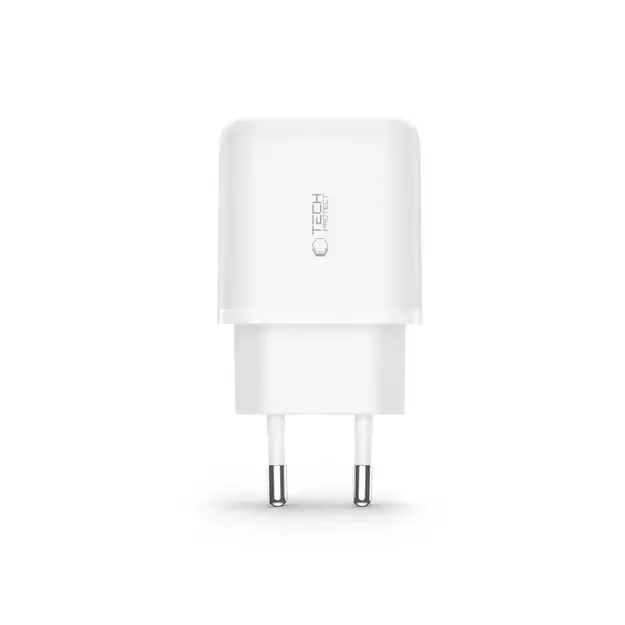 Tech-Protect C20W charger USB-C PD 20W / USB-A QC 3.0 - white 8