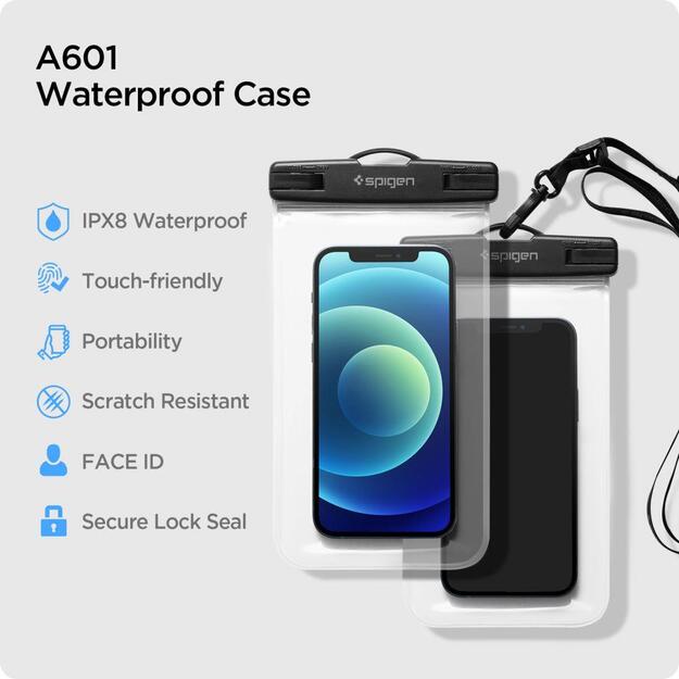 Spigen Spigen Aqua Shield A601 case waterproof IPX8 - transparent 2 pcs. 27