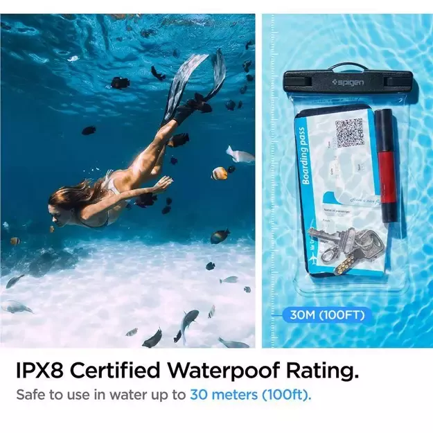 Spigen Spigen Aqua Shield A601 case waterproof IPX8 - transparent 2 pcs. 13