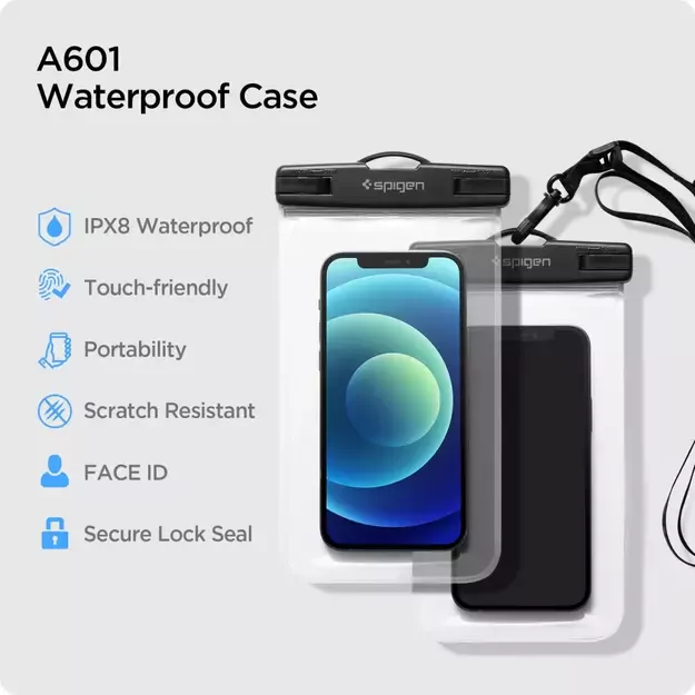 Spigen Spigen Aqua Shield A601 case waterproof IPX8 - transparent 2 pcs. 18