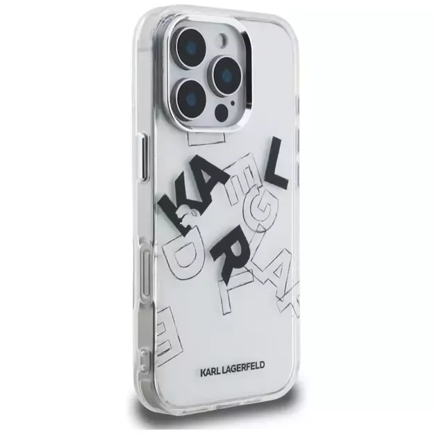 Karl Lagerfeld IML Sketched Graphic Case for iPhone 16 Pro Max - Clear 3