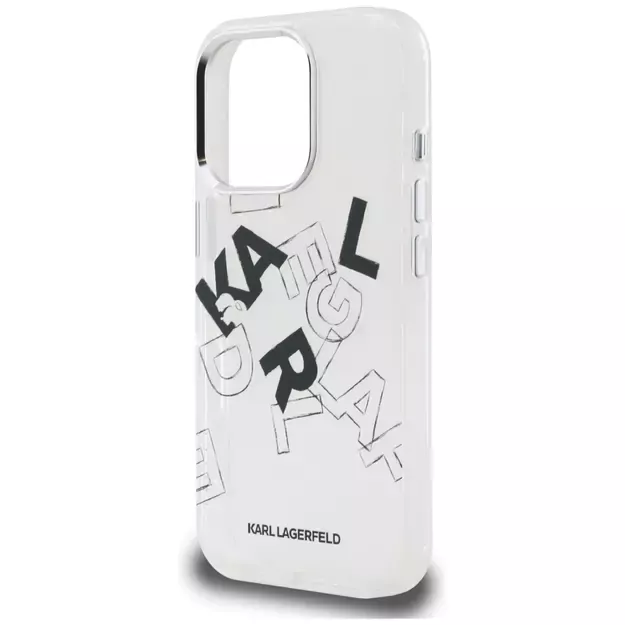 Karl Lagerfeld IML Sketched Graphic Case for iPhone 16 Pro Max - Clear 5