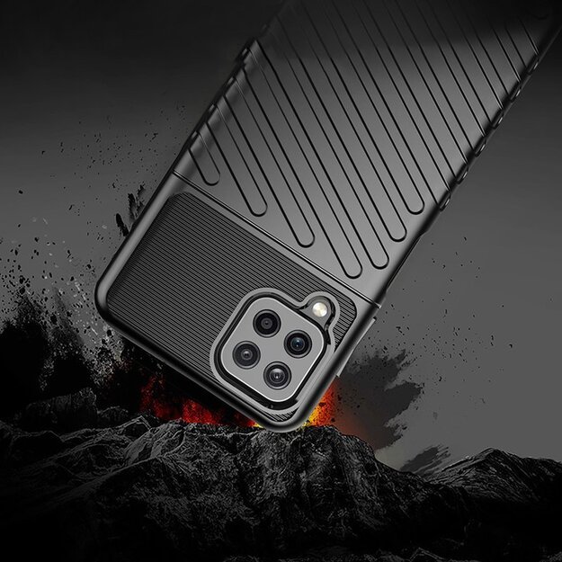 Thunder Case Flexible Tough Rugged Cover TPU Case for Samsung Galaxy A22 4G black 14