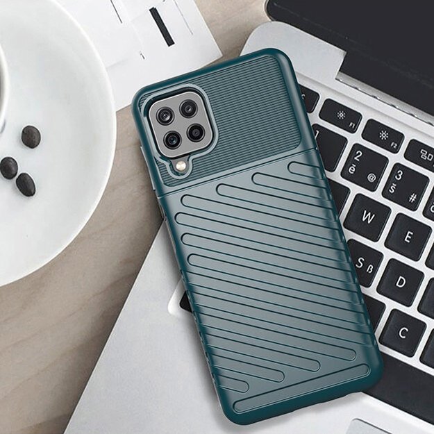 Thunder Case Flexible Tough Rugged Cover TPU Case for Samsung Galaxy A22 4G black 15