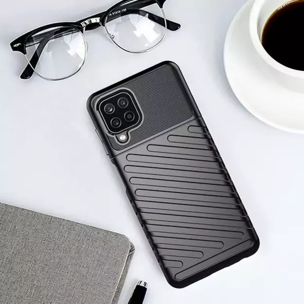 Thunder Case Flexible Tough Rugged Cover TPU Case for Samsung Galaxy A22 4G black 11