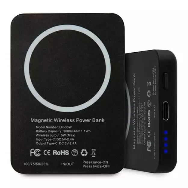 Karl Lagerfeld Powerbank indukcyjny KLPBMSOIBK 3000mAh MagSafe 2