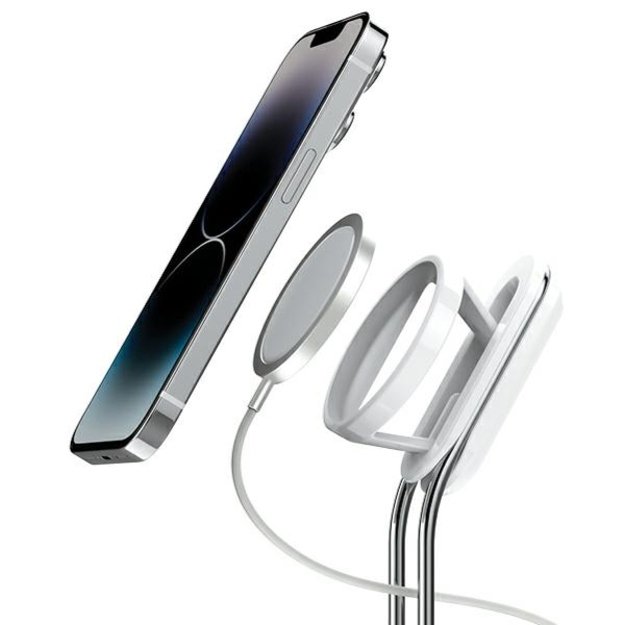 SODI SIM-300 MagSafe Phone Stand - Silver 2