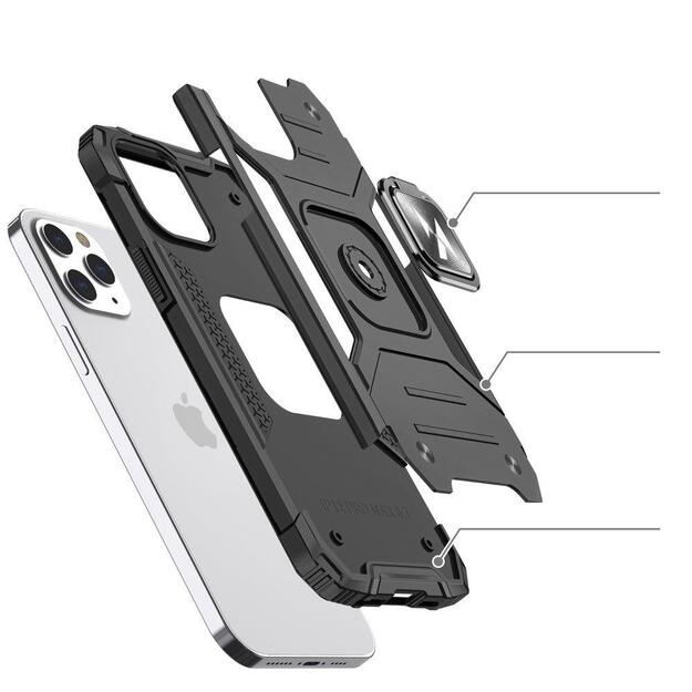 Wozinsky Ring Armor Case Kickstand Tough Rugged Cover for iPhone 13 Pro Max black 10