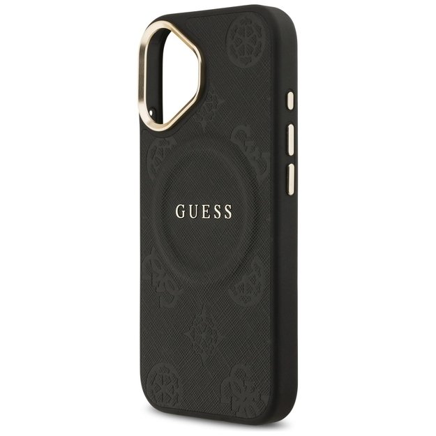 Guess Peony Hot Stamp MagSafe Case for iPhone 17 - Black 5