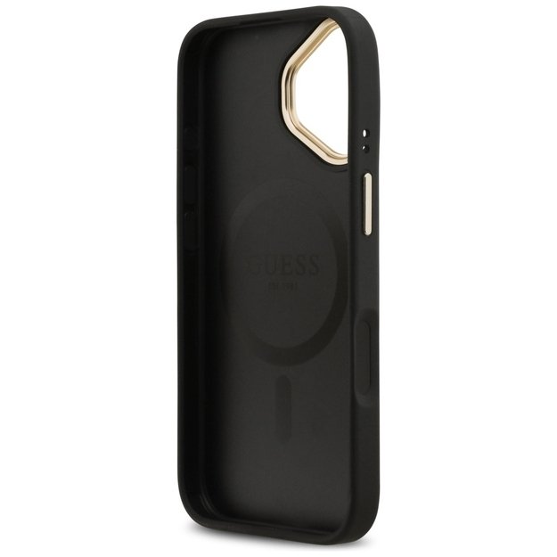 Guess Peony Hot Stamp MagSafe Case for iPhone 17 - Black 6