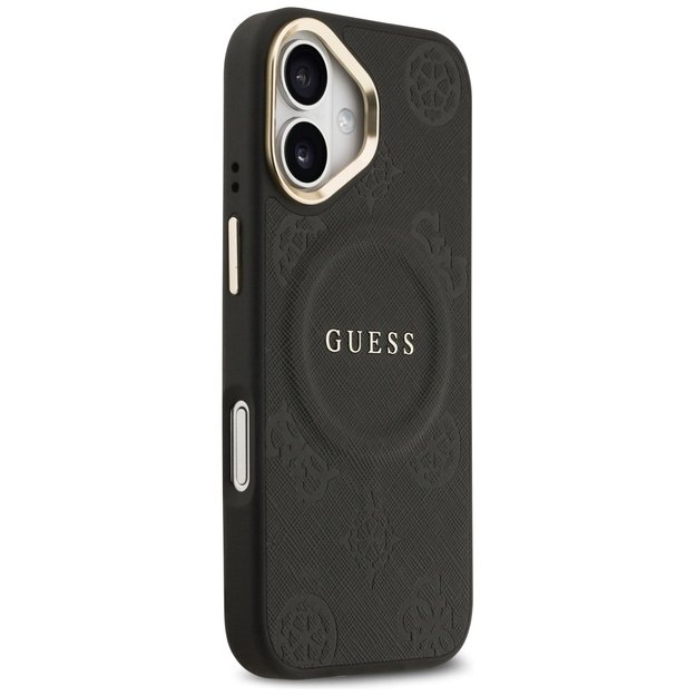 Guess Peony Hot Stamp MagSafe Case for iPhone 17 - Black 3