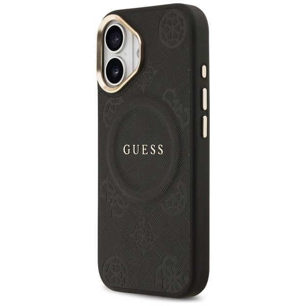 Guess Peony Hot Stamp MagSafe Case for iPhone 17 - Black 1