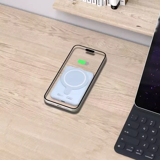 Tech-Protect LifeMag PB10 Powerbank with MagSafe 5000mAh 15W USB-C port - blue + USB-C cable 12