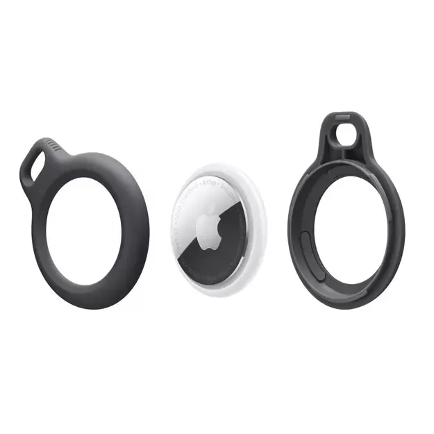 Tech-Protect Rough Case for Apple AirTag with Ring - Black 5