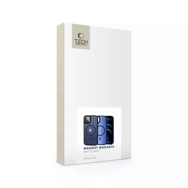 Tech-Protect MagMat MagSafe iPhone 13 Case - Matte Navy Blue 8