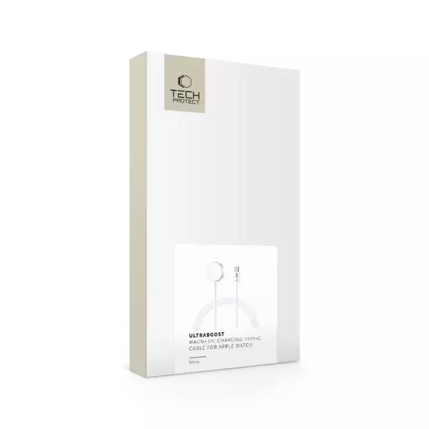 Tech-Protect UltraBoost Magnetic Inductive Charger with USB-C Connector for Apple Watch 1.2m - White 8