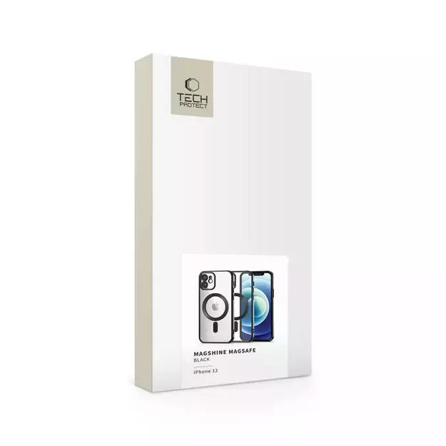 Tech-Protect MagShine Line MagSafe case for iPhone 12 - black 6