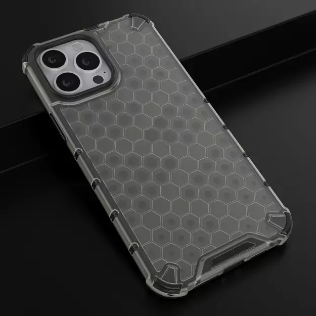 Honeycomb Case armor cover with TPU Bumper for iPhone 13 Pro Max black 18