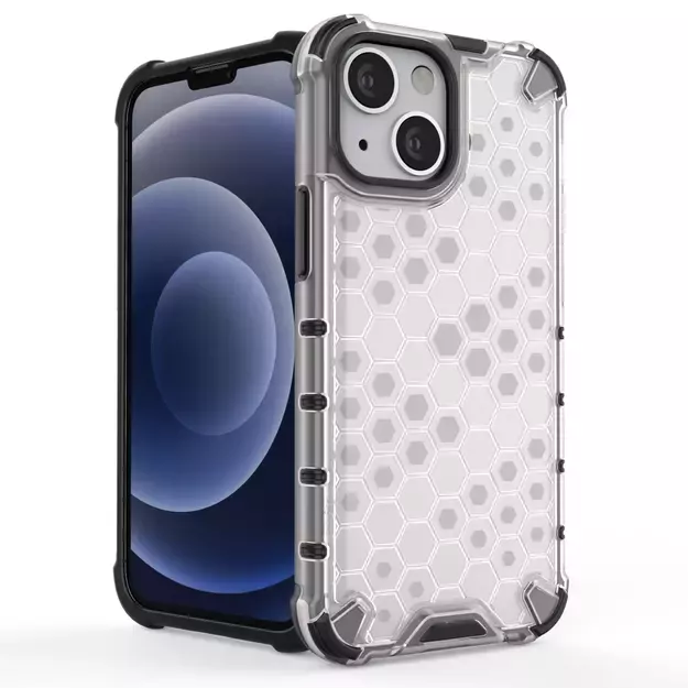 Honeycomb Case armor cover with TPU Bumper for iPhone 13 mini black 2