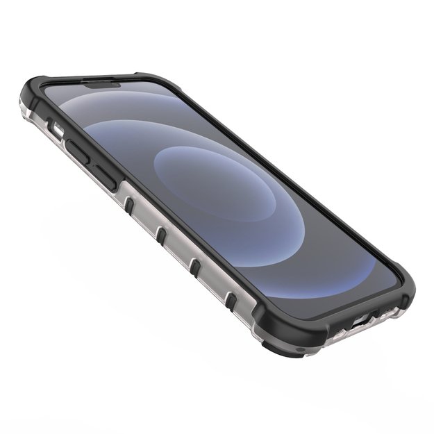 Honeycomb Case armor cover with TPU Bumper for iPhone 13 mini black 23