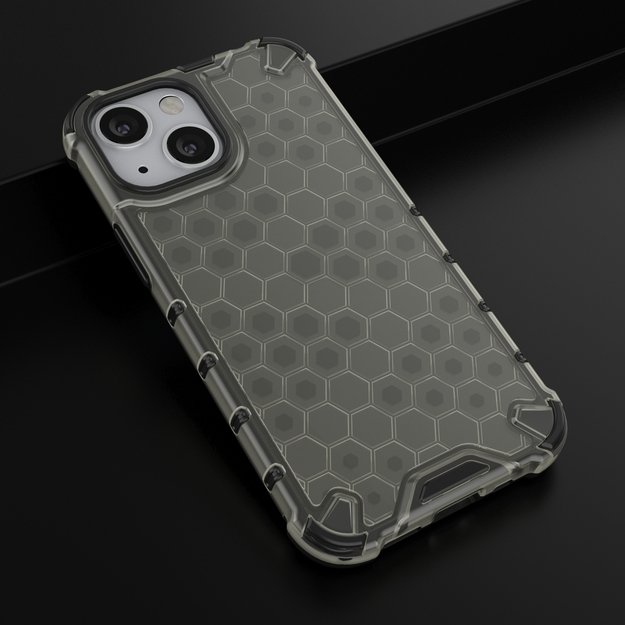 Honeycomb Case armor cover with TPU Bumper for iPhone 13 mini black 26