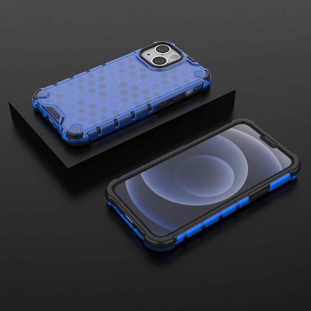 Honeycomb Case armor cover with TPU Bumper for iPhone 13 mini black 25