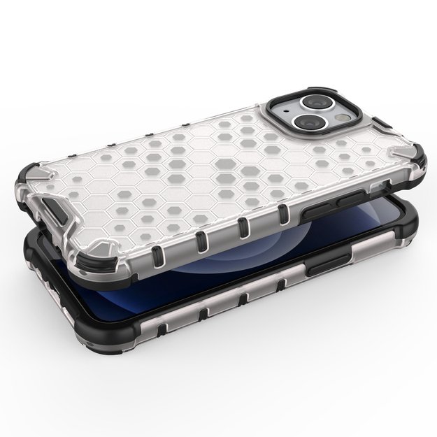 Honeycomb Case armor cover with TPU Bumper for iPhone 13 mini black 16