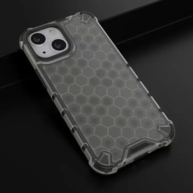 Honeycomb Case armor cover with TPU Bumper for iPhone 13 mini black 13