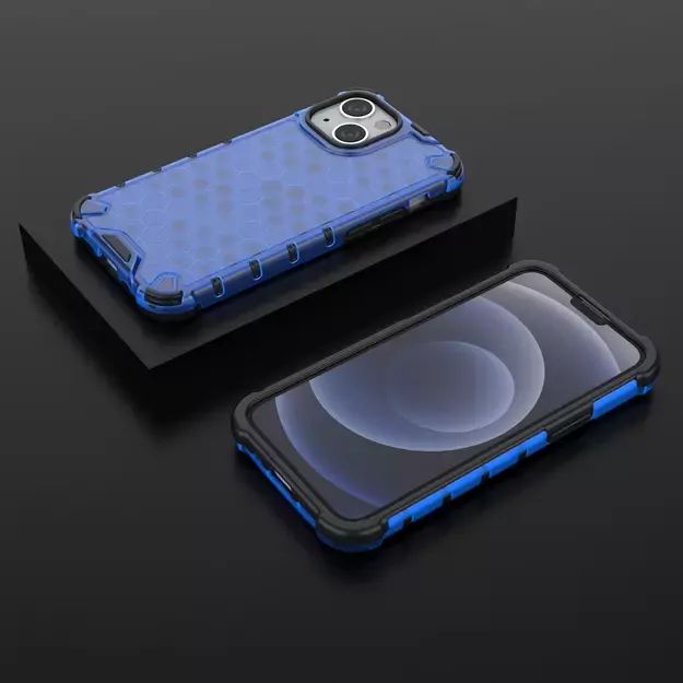 Honeycomb Case armor cover with TPU Bumper for iPhone 13 mini black 12