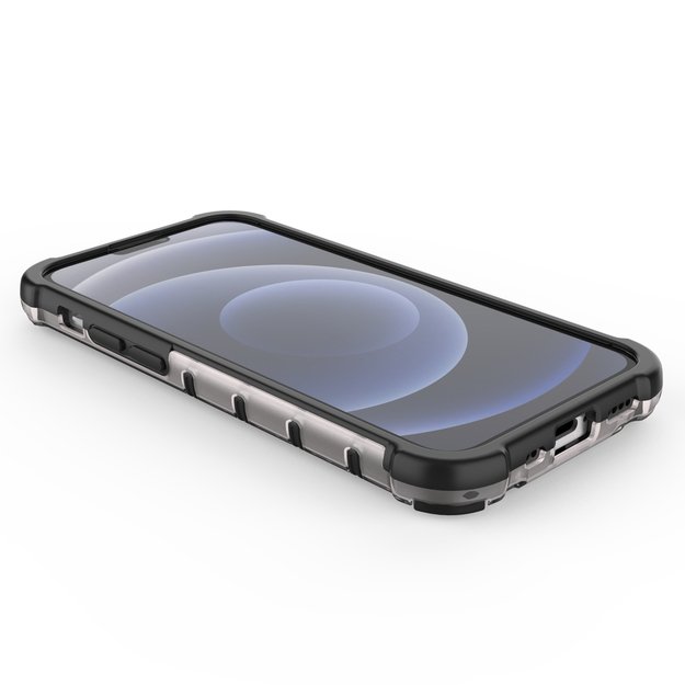 Honeycomb Case armor cover with TPU Bumper for iPhone 13 mini black 24