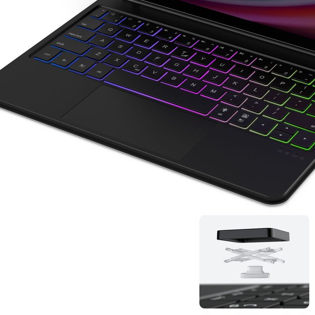 Dux Ducis Keyboard (MK Series) Case with Bluetooth Keyboard for Samsung Galaxy Tab S9 / S8 / S7 - Black 10