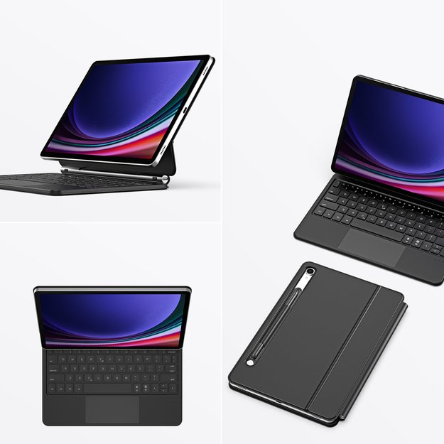 Dux Ducis Keyboard (MK Series) Case with Bluetooth Keyboard for Samsung Galaxy Tab S9 / S8 / S7 - Black 6