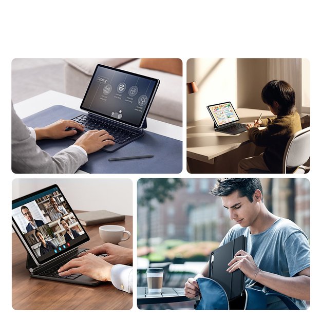 Dux Ducis Keyboard (MK Series) Case with Bluetooth Keyboard for Samsung Galaxy Tab S9 / S8 / S7 - Black 5