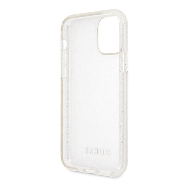 Guess GUHCN58PCGLSI iPhone 11 Pro silver/silver hard case Glitter 3