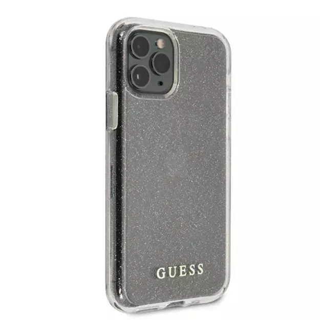 Guess GUHCN58PCGLSI iPhone 11 Pro silver/silver hard case Glitter 10