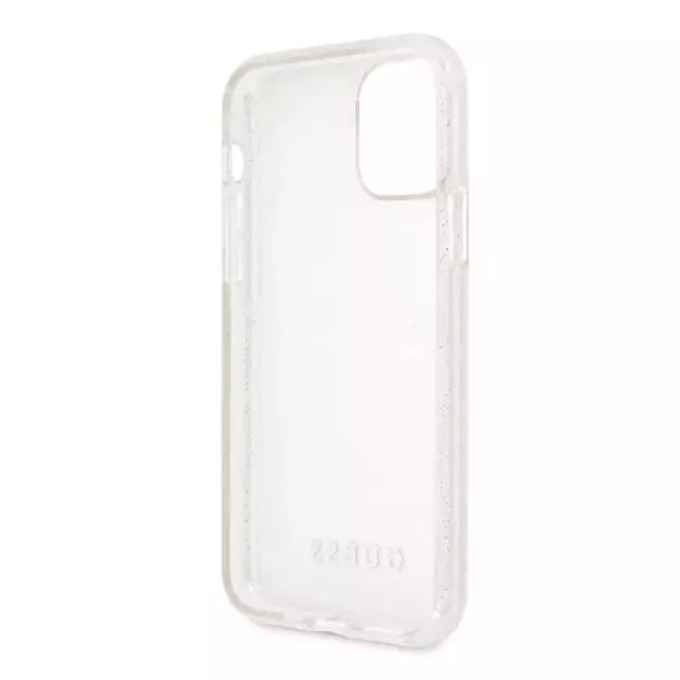 Guess GUHCN58PCGLSI iPhone 11 Pro silver/silver hard case Glitter 9