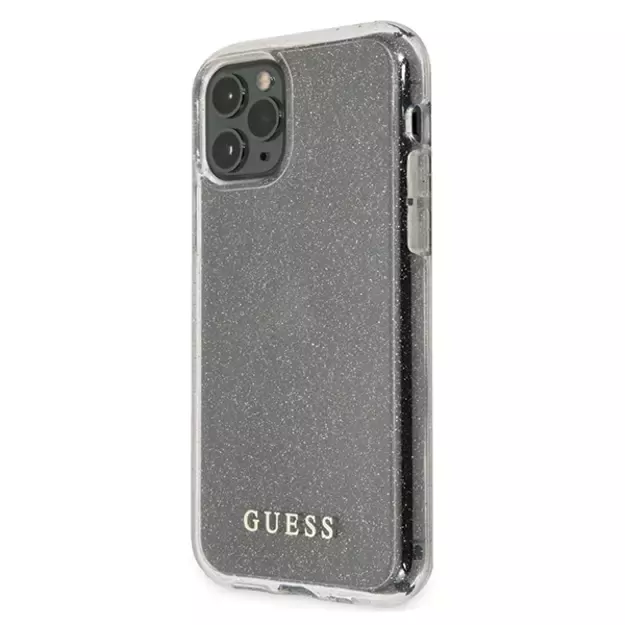 Guess GUHCN58PCGLSI iPhone 11 Pro silver/silver hard case Glitter 7