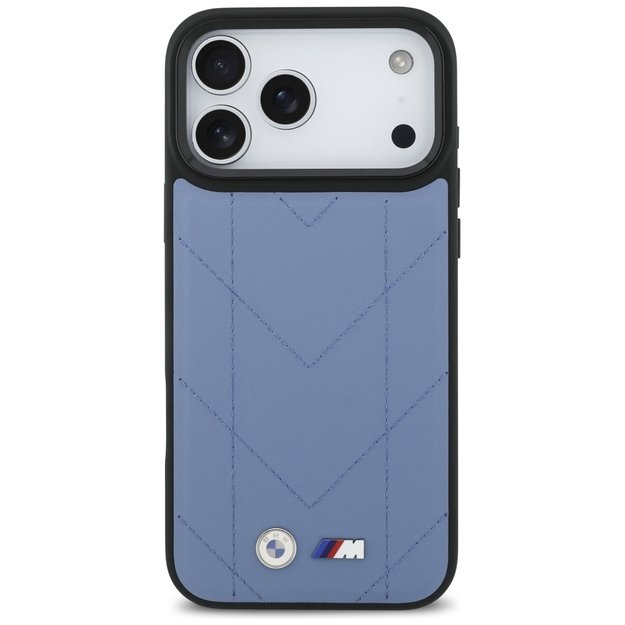 BMW M Quilted Logo MagSafe Case for iPhone 17 Pro Max - Blue 2