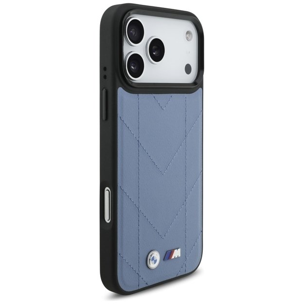 BMW M Quilted Logo MagSafe Case for iPhone 17 Pro Max - Blue 3