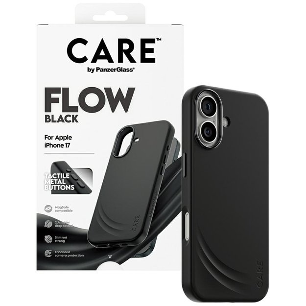 CARE by PanzerGlass Feature FLOW MagSafe Case for iPhone 17 - Black 3