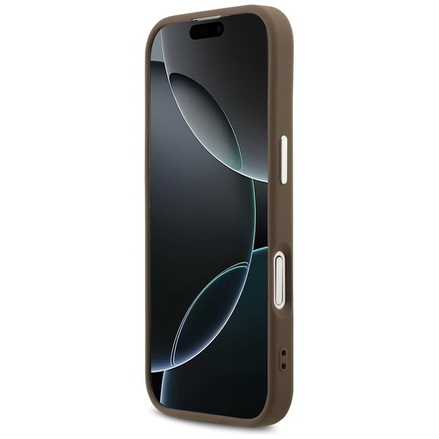 Guess 4G Big 4G Classic Logo case for iPhone 17 - brown and silver 4