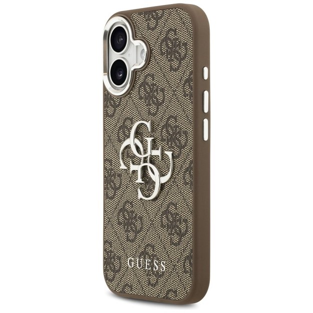 Guess 4G Big 4G Classic Logo case for iPhone 17 - brown and silver 1