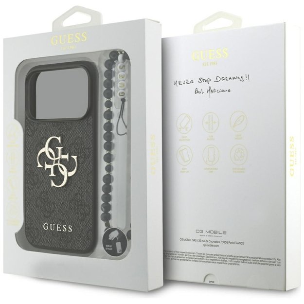 Guess 4G Strap 4G Classic Logo Case for iPhone 17 Pro - Black 7