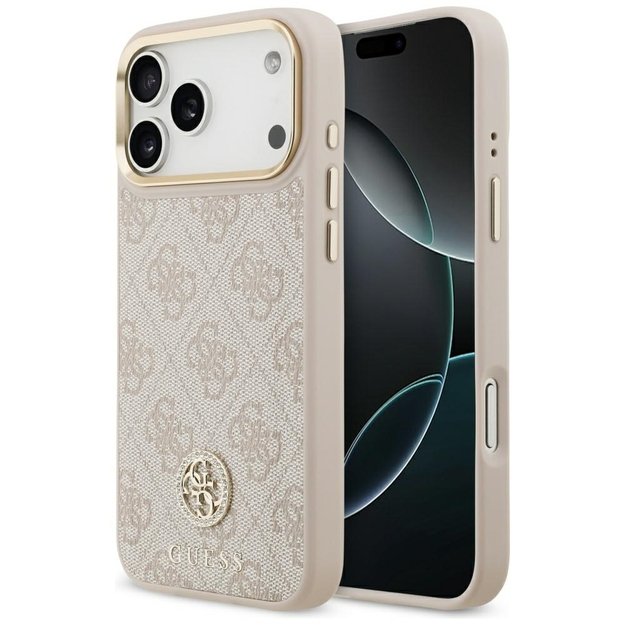 Guess 4G Strass Logo MagSafe Case for iPhone 17 Pro Max - Pink