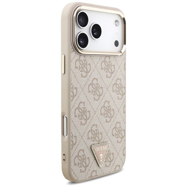 Guess 4G Triangle Logo MagSafe Case for iPhone 17 Pro Max - Rose Gold 3