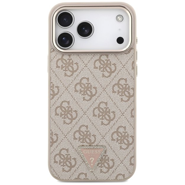 Guess 4G Triangle Logo MagSafe Case for iPhone 17 Pro Max - Rose Gold 2