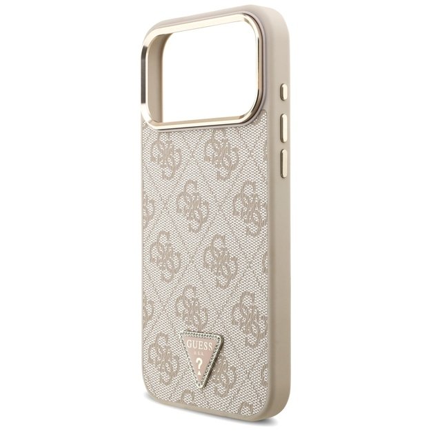 Guess 4G Triangle Logo MagSafe Case for iPhone 17 Pro Max - Rose Gold 5