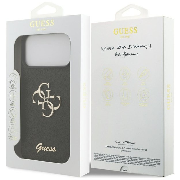 Guess Fixed Glitter Big 4G case for iPhone 17 Pro Max - black 7