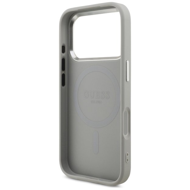 Guess Glitter Triangle Logo MagSafe case for iPhone 17 Pro - silver 6