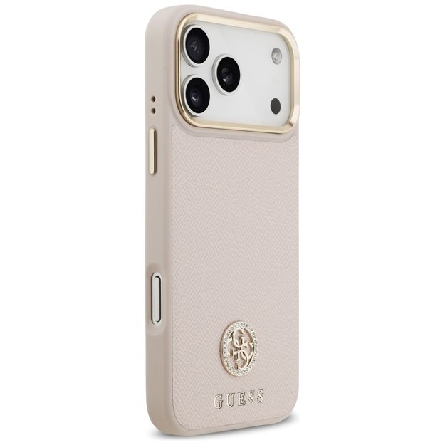 Guess Grained Strass Logo MagSafe case for iPhone 17 Pro Max - pink 3